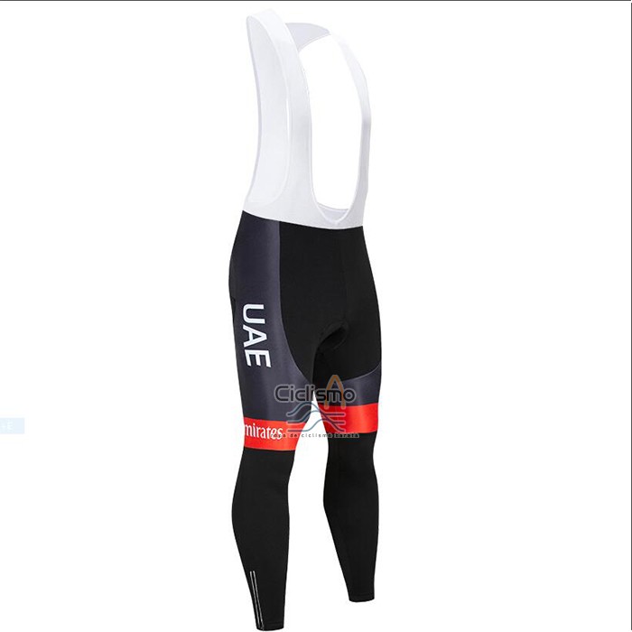 Uae Ropa Ciclismo Culotte Largo 2020 Mangas Largas Blanco Rojo